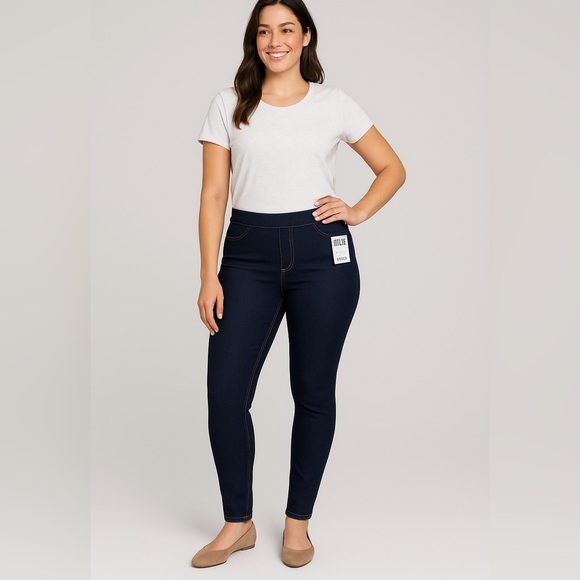 HUE Denim - HUE 🦋Dark Blue Jeggings for Women 💙💙💙NWT💙💙 size Large